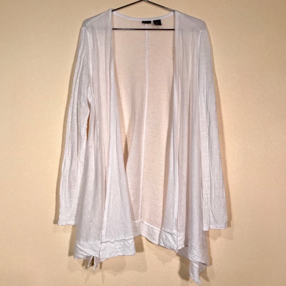 tahari linen cardigan